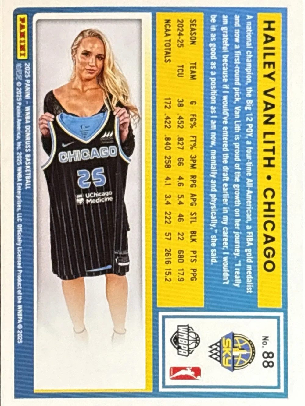 Panini Donruss Sky Hailey Van Lith Rookie Basketball Trading Card